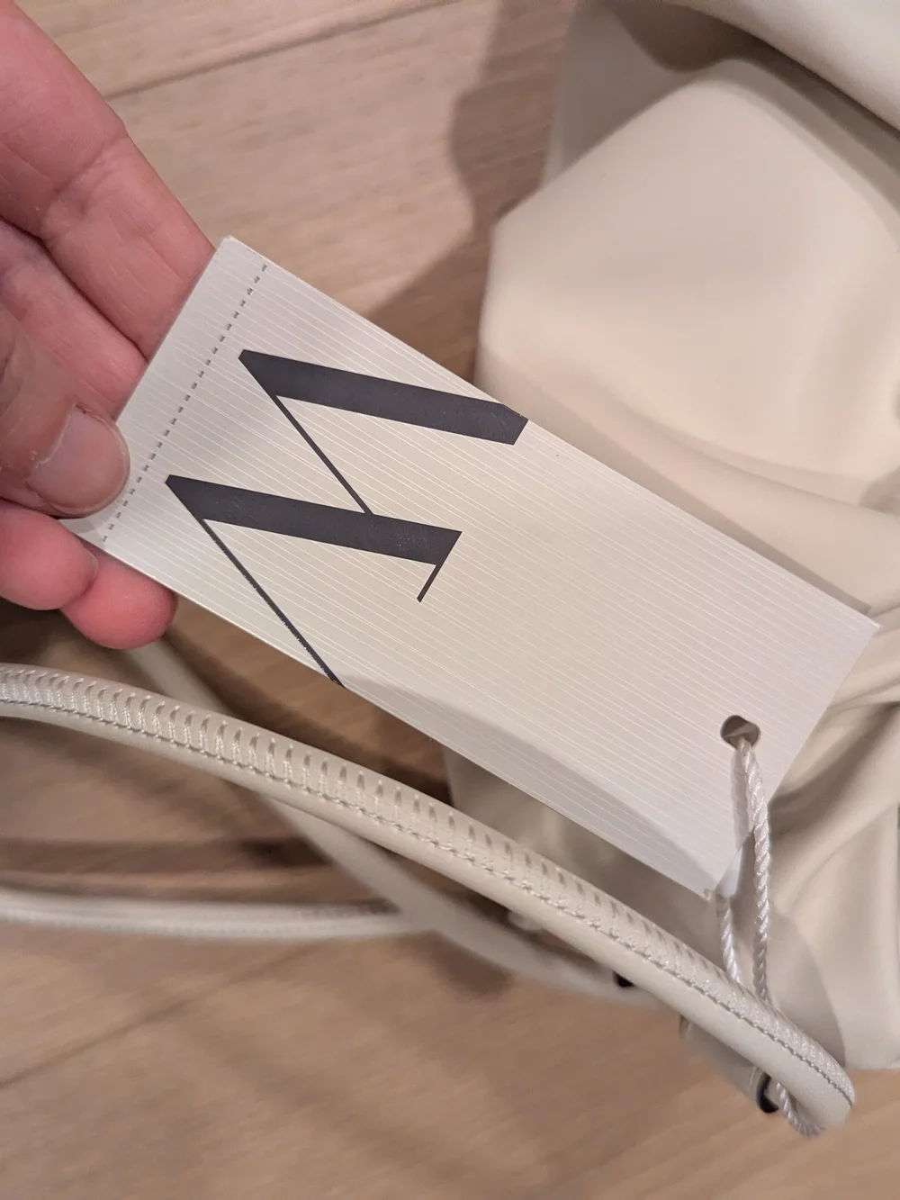 Cream Ruched Crossbody Pouch